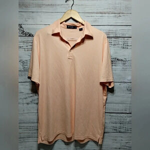 Cremieux Performance Polo Peach size Mens Large Performance Athletic Active Golf